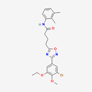 molecular formula C23H26BrN3O4 B7714368 4-(3-(3-bromo-5-ethoxy-4-methoxyphenyl)-1,2,4-oxadiazol-5-yl)-N-(2,3-dimethylphenyl)butanamide 