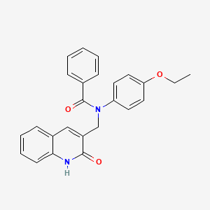 molecular formula C25H22N2O3 B7714376 N-(4-ethoxyphenyl)-N-((2-hydroxyquinolin-3-yl)methyl)benzamide 