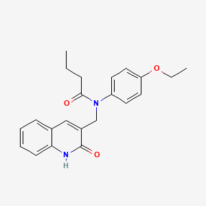 molecular formula C22H24N2O3 B7714424 N-(4-ethoxyphenyl)-N-((2-hydroxyquinolin-3-yl)methyl)butyramide 