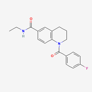 molecular formula C19H19FN2O2 B7714426 N-ethyl-1-(4-fluorobenzoyl)-1,2,3,4-tetrahydroquinoline-6-carboxamide 