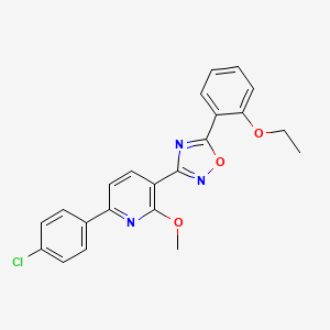 molecular formula C22H18ClN3O3 B7714431 3-(6-(4-chlorophenyl)-2-methoxypyridin-3-yl)-5-(2-ethoxyphenyl)-1,2,4-oxadiazole 