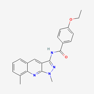 molecular formula C21H20N4O2 B7714444 N-(1,8-dimethyl-1H-pyrazolo[3,4-b]quinolin-3-yl)-4-ethoxybenzamide 