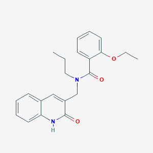 molecular formula C22H24N2O3 B7714456 2-ethoxy-N-((2-hydroxyquinolin-3-yl)methyl)-N-propylbenzamide 
