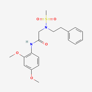 molecular formula C19H24N2O5S B7714500 N-(2,4-dimethoxyphenyl)-2-(N-phenethylmethylsulfonamido)acetamide 