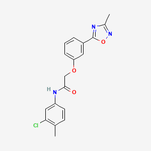 molecular formula C18H16ClN3O3 B7714590 N-(3-chloro-4-methylphenyl)-2-(3-(3-methyl-1,2,4-oxadiazol-5-yl)phenoxy)acetamide 