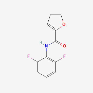 molecular formula C11H7F2NO2 B7714599 N-(3,5-dichlorophenyl)-N'-[(4-methoxyphenyl)methyl]ethanediamide 