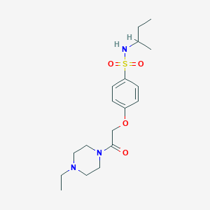 molecular formula C18H29N3O4S B7714601 2-{4-[(butan-2-yl)sulfamoyl]phenoxy}-N,N-diethylacetamide 