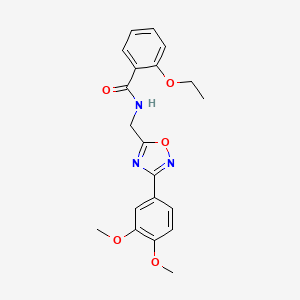 molecular formula C20H21N3O5 B7714611 N-((3-(3,4-dimethoxyphenyl)-1,2,4-oxadiazol-5-yl)methyl)-2-ethoxybenzamide 