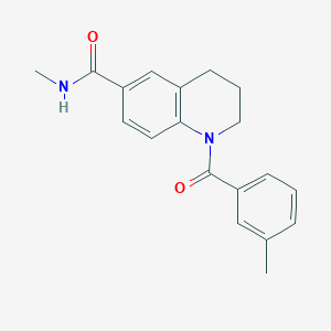 molecular formula C19H20N2O2 B7714637 N-ethyl-1-(3-methylbenzoyl)-1,2,3,4-tetrahydroquinoline-6-carboxamide 