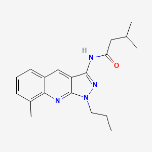 3-methyl-N-(8-methyl-1-propyl-1H-pyrazolo[3,4-b]quinolin-3-yl)butanamide