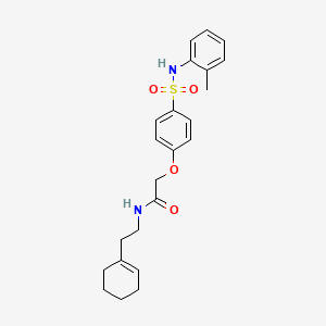 N-(2-(cyclohex-1-en-1-yl)ethyl)-2-(4-(N-(o-tolyl)sulfamoyl)phenoxy)acetamide