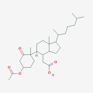 B077147 {5-[4-(Acetyloxy)-1-methyl-2-oxocyclohexyl]-7a-methyl-1-(6-methylheptan-2-yl)octahydro-1h-inden-4-yl}acetic acid CAS No. 10473-42-4