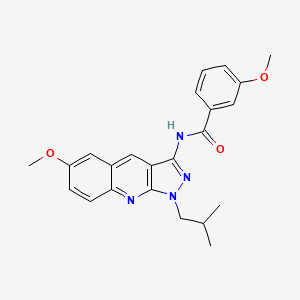 N-(1-isobutyl-6-methoxy-1H-pyrazolo[3,4-b]quinolin-3-yl)-3-methoxybenzamide