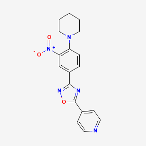 3-(3-nitro-4-(piperidin-1-yl)phenyl)-5-(pyridin-4-yl)-1,2,4-oxadiazole
