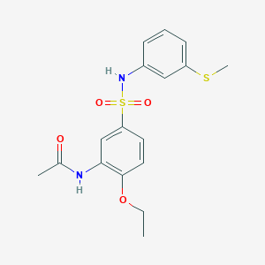 N-(2-ethoxy-5-(N-(3-(methylthio)phenyl)sulfamoyl)phenyl)acetamide