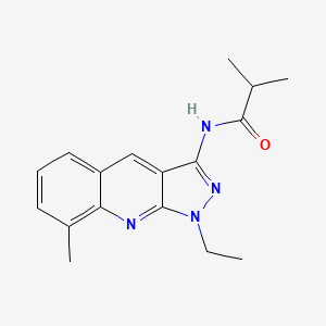 N-(1-ethyl-8-methyl-1H-pyrazolo[3,4-b]quinolin-3-yl)isobutyramide