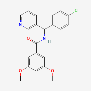 molecular formula C21H19ClN2O3 B7714786 N-((4-chlorophenyl)(pyridin-3-yl)methyl)-3,5-dimethoxybenzamide 