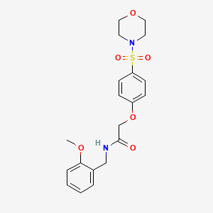 molecular formula C20H24N2O6S B7714804 N-(2-methoxybenzyl)-2-(4-(morpholinosulfonyl)phenoxy)acetamide 