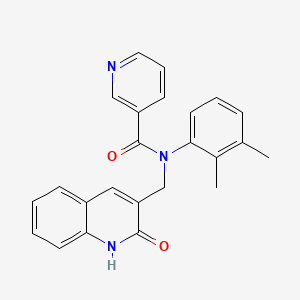 molecular formula C24H21N3O2 B7714849 N-(2,3-dimethylphenyl)-N-((2-hydroxyquinolin-3-yl)methyl)nicotinamide 