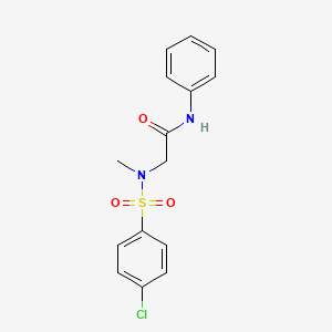 molecular formula C15H15ClN2O3S B7714869 2-(N-benzyl2,5-dichlorobenzenesulfonamido)-N-(4-chloro-2-methylphenyl)acetamide 