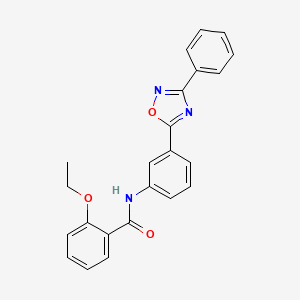 molecular formula C23H19N3O3 B7714894 2-ethoxy-N-(3-(3-phenyl-1,2,4-oxadiazol-5-yl)phenyl)benzamide 