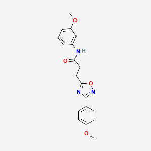 molecular formula C19H19N3O4 B7714970 N-(3-methoxyphenyl)-3-(3-(4-methoxyphenyl)-1,2,4-oxadiazol-5-yl)propanamide 
