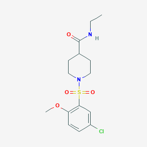 molecular formula C15H21ClN2O4S B7715031 4-[1-(naphthalene-2-sulfonyl)piperidine-4-carbonyl]morpholine 