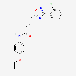 molecular formula C20H20ClN3O3 B7715115 4-(3-(2-chlorophenyl)-1,2,4-oxadiazol-5-yl)-N-(4-ethoxyphenyl)butanamide 