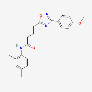 molecular formula C21H23N3O3 B7715123 N-(2,4-dimethylphenyl)-4-(3-(4-methoxyphenyl)-1,2,4-oxadiazol-5-yl)butanamide 