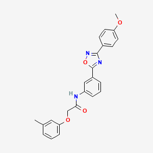 molecular formula C24H21N3O4 B7715174 N-(3-(3-(4-methoxyphenyl)-1,2,4-oxadiazol-5-yl)phenyl)-2-(m-tolyloxy)acetamide 