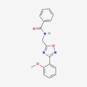 molecular formula C17H15N3O3 B7715192 N-((3-(2-methoxyphenyl)-1,2,4-oxadiazol-5-yl)methyl)benzamide 