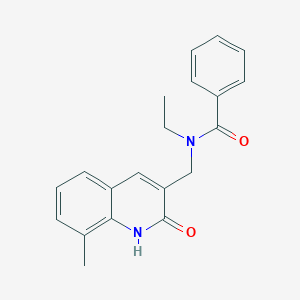molecular formula C20H20N2O2 B7715201 N-ethyl-N-((2-hydroxy-8-methylquinolin-3-yl)methyl)benzamide 