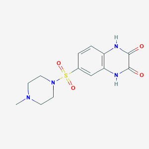 molecular formula C13H16N4O4S B7715209 6-((4-methylpiperazin-1-yl)sulfonyl)quinoxaline-2,3(1H,4H)-dione 