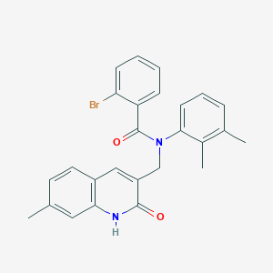 2-bromo-N-(2,3-dimethylphenyl)-N-((2-hydroxy-7-methylquinolin-3-yl)methyl)benzamide