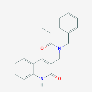 molecular formula C20H20N2O2 B7715291 N-benzyl-N-((2-hydroxyquinolin-3-yl)methyl)propionamide 