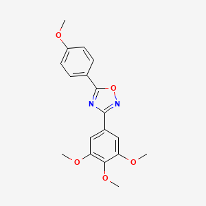 molecular formula C18H18N2O5 B7715318 5-(4-methoxyphenyl)-3-(3,4,5-trimethoxyphenyl)-1,2,4-oxadiazole 