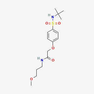 molecular formula C16H26N2O5S B7715345 2-(4-(N-(tert-butyl)sulfamoyl)phenoxy)-N-(3-methoxypropyl)acetamide 