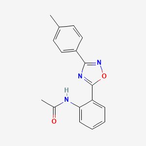 molecular formula C17H15N3O2 B7715347 N-(2-(3-(p-tolyl)-1,2,4-oxadiazol-5-yl)phenyl)acetamide 