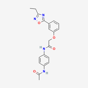 N-(4-acetamidophenyl)-2-(3-(3-ethyl-1,2,4-oxadiazol-5-yl)phenoxy)acetamide