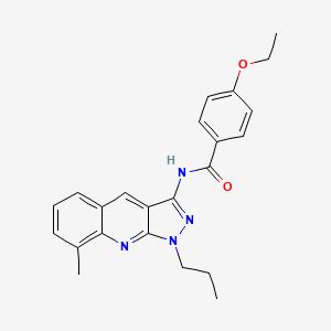 molecular formula C23H24N4O2 B7715395 4-ethoxy-N-(8-methyl-1-propyl-1H-pyrazolo[3,4-b]quinolin-3-yl)benzamide 