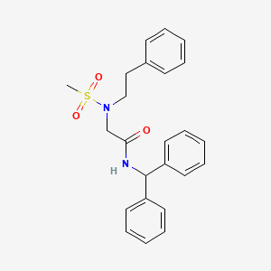 molecular formula C24H26N2O3S B7715403 N-(3-acetylphenyl)-2-[N-(2-phenylethyl)methanesulfonamido]acetamide 