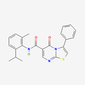 molecular formula C23H21N3O2S B7715424 5-oxo-N-(2-phenoxyphenyl)-3-phenyl-5H-[1,3]thiazolo[3,2-a]pyrimidine-6-carboxamide 