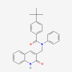 molecular formula C27H26N2O2 B7715445 4-(tert-butyl)-N-((2-hydroxyquinolin-3-yl)methyl)-N-phenylbenzamide 