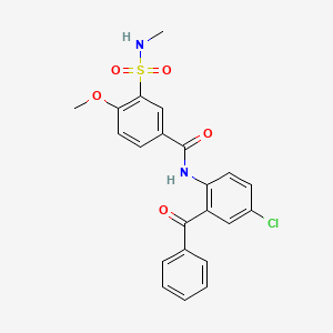 molecular formula C22H19ClN2O5S B7715481 N-(2-benzoyl-4-chlorophenyl)-4-methoxy-3-(N-methylsulfamoyl)benzamide 