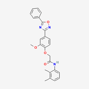 molecular formula C25H23N3O4 B7715485 N-(2,3-dimethylphenyl)-2-(2-methoxy-4-(5-phenyl-1,2,4-oxadiazol-3-yl)phenoxy)acetamide 