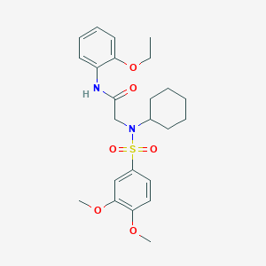 molecular formula C24H32N2O6S B7715507 N-(3-chloro-2-methylphenyl)-2-(N-cyclohexyl3,4-dimethoxybenzenesulfonamido)acetamide 