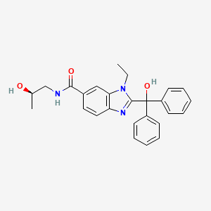 molecular formula C26H27N3O3 B7715557 (R)-1-ethyl-2-(hydroxydiphenylmethyl)-N-(2-hydroxypropyl)-1H-benzo[d]imidazole-6-carboxamide CAS No. 1824637-41-3