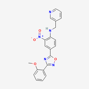 4-(3-(2-methoxyphenyl)-1,2,4-oxadiazol-5-yl)-2-nitro-N-(pyridin-3-ylmethyl)aniline