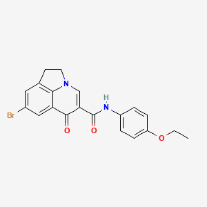molecular formula C20H17BrN2O3 B7715583 8-bromo-N-(4-ethoxyphenyl)-6-oxo-2,6-dihydro-1H-pyrrolo[3,2,1-ij]quinoline-5-carboxamide 