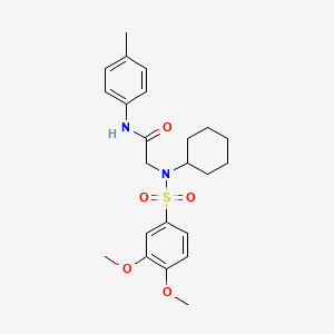 molecular formula C23H30N2O5S B7715595 1-methanesulfonyl-2-methyl-N-[2-(morpholin-4-yl)ethyl]-2,3-dihydro-1H-indole-5-carboxamide 